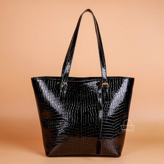 BLACK CARRY ALL TOTE BAG